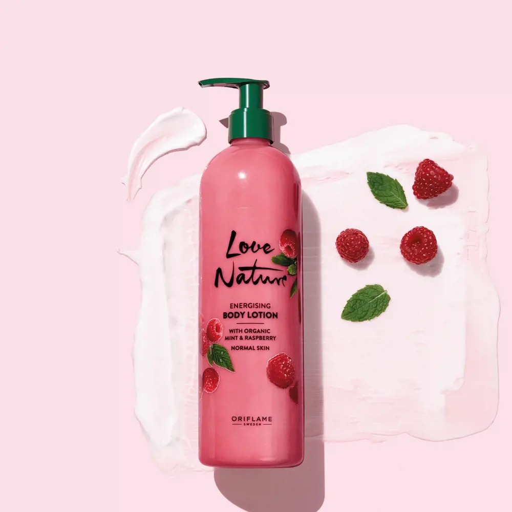 Energising Body Lotion with Organic Mint & Raspberry