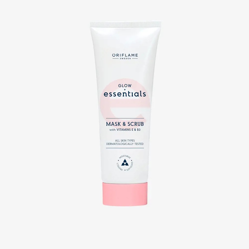 Glow Essentials Mask & Scrub with Vitamins E & B3