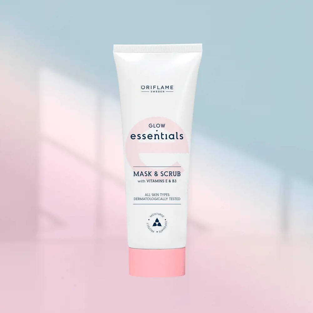 Glow Essentials Mask & Scrub with Vitamins E & B3
