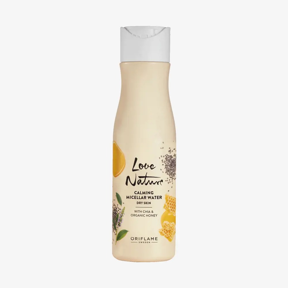Relaxing Micellar Facial Cleansing Water Containing Love Nature Chia and Organic Honey