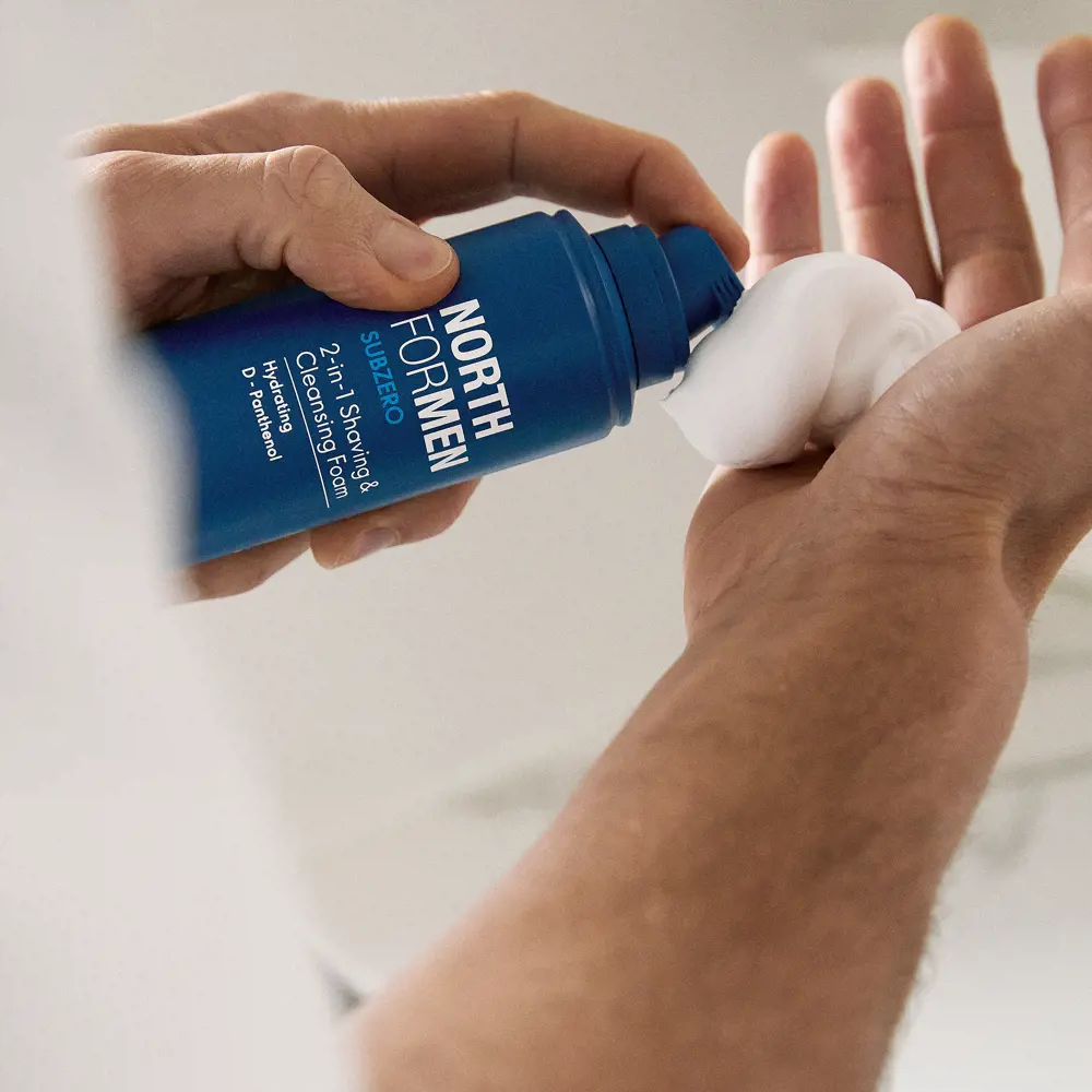 North For Men Subzero 2 in 1 Shaving and Cleaning Foam