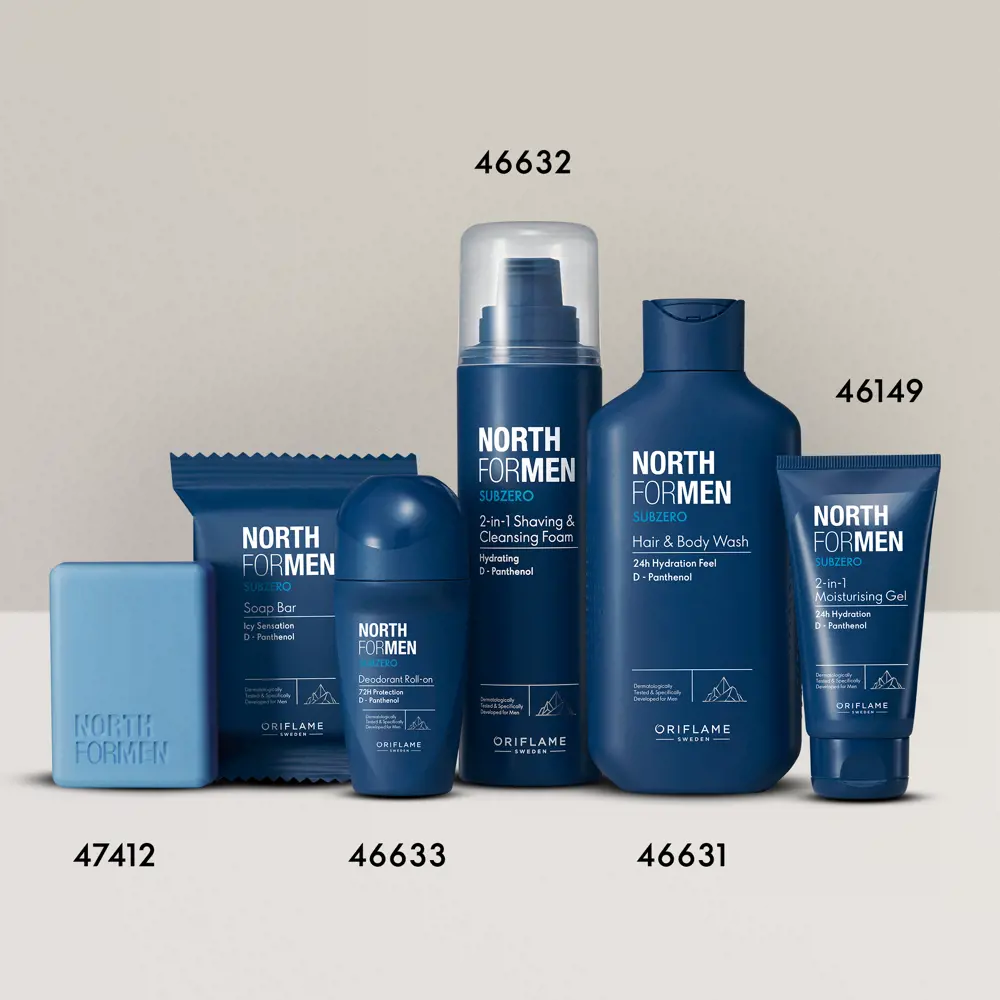 North For Men Subzero 2 in 1 Shaving and Cleaning Foam