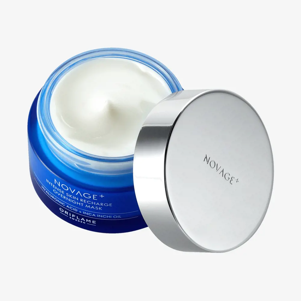 Novage+ Intense Skin Recharge Mask Applied at Night